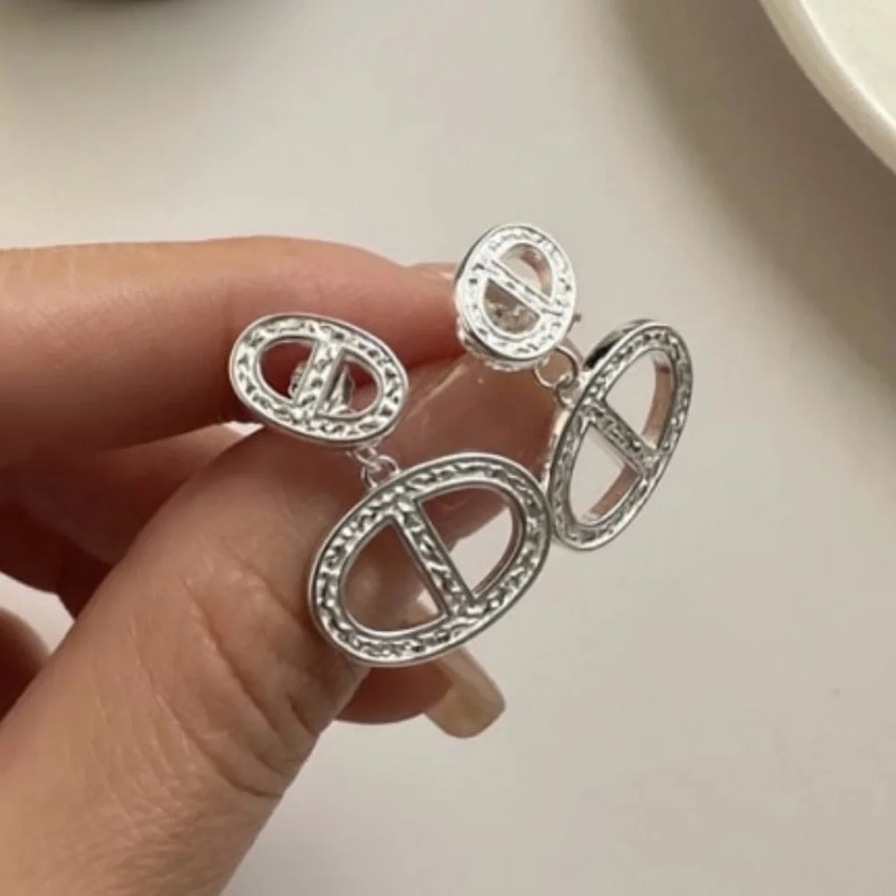 925 Sterling Silver Geometric Trend Stud Earring